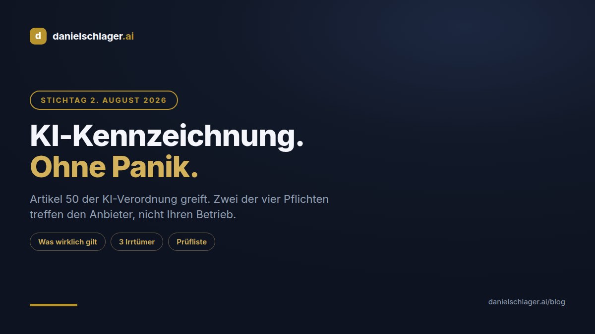 Übersicht der Transparenzpflichten nach Artikel 50 der KI-Verordnung ab 2. August 2026